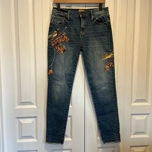 Driftwood Embroidered Skinny Jeans